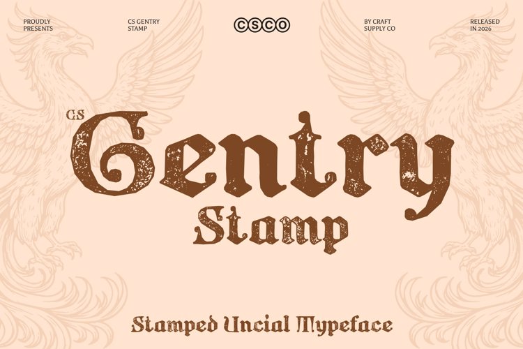 Preview of CS Gentry Stamp Font