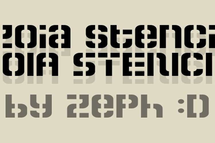 Zoia Stencil Font
