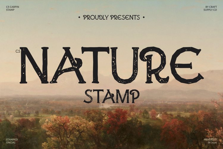 Preview of CS Nature Stamp Font