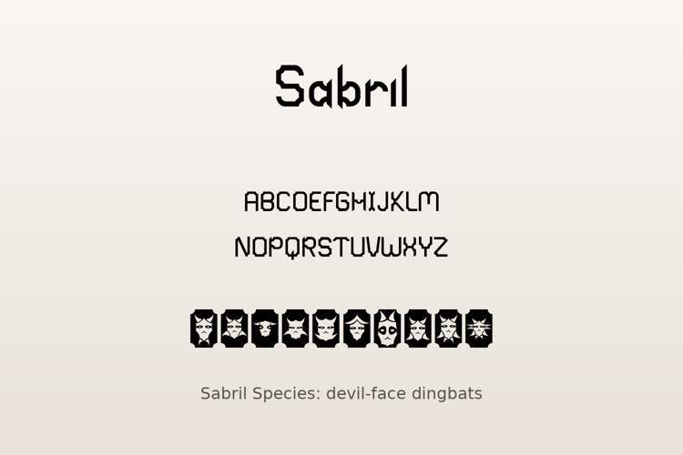 Preview of Sabril Font