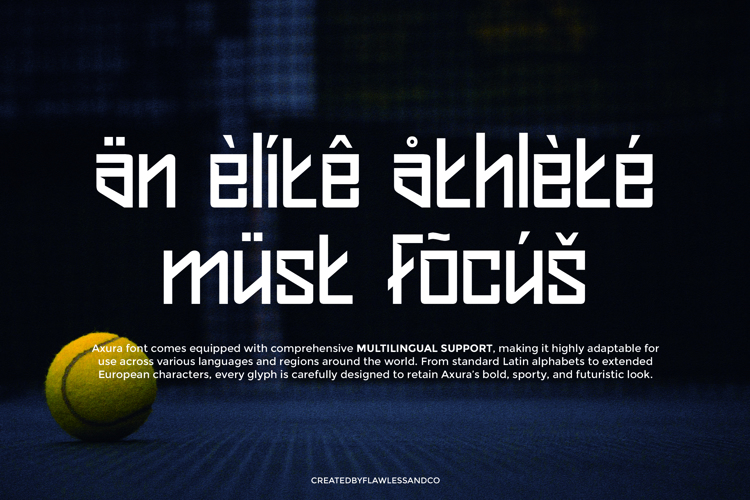 Preview of AXURA Font