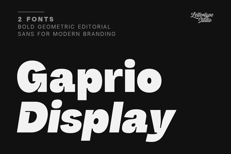 Preview of Gaprio Display Font
