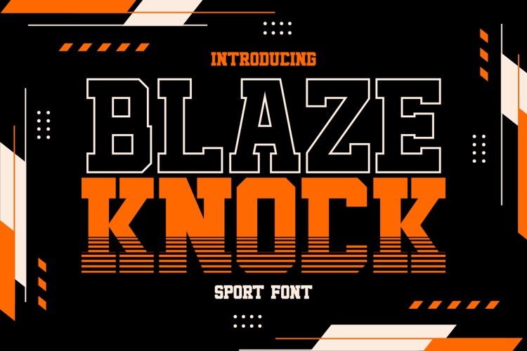 Preview of Blaze Knock Font