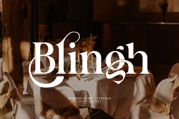 Preview of Blingh Font