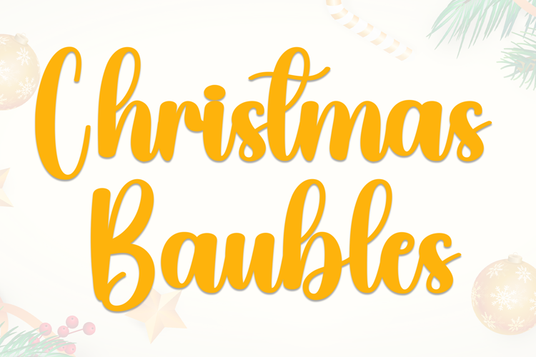 Preview of Christmas Baubles Font