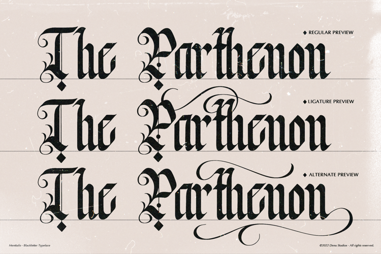 Preview of Menttalis Font