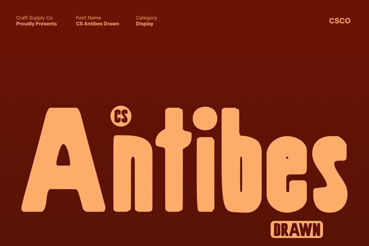 Preview of CS Antibes Drawn Font