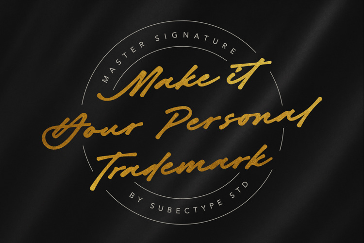 Preview of Master Signature Font