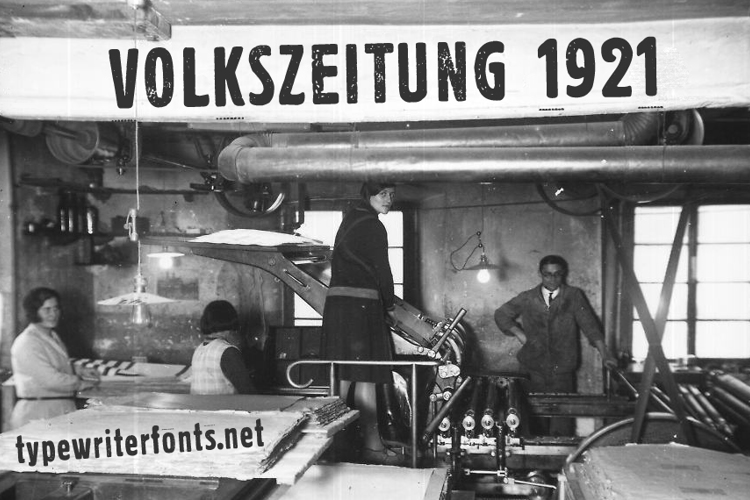 Volkszeitung 21 Font