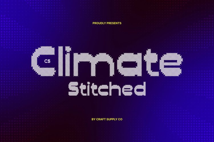 Preview of CS Climate Stitched Font