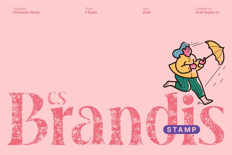 Preview of CS Brandis Stamp Font