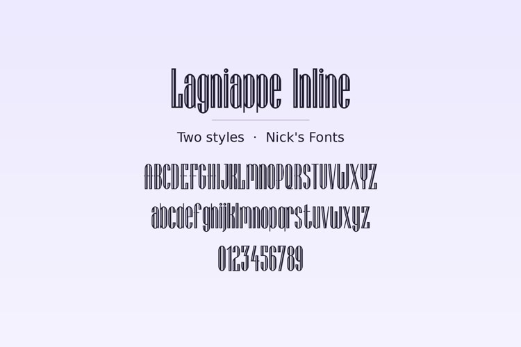 Preview of Lagniappe Inline Font