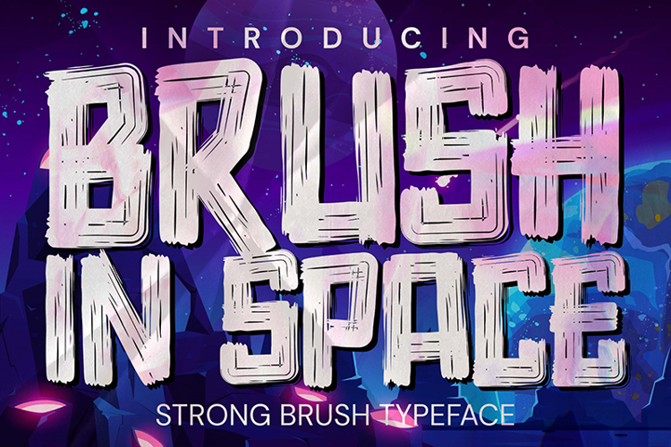 brush in space Font