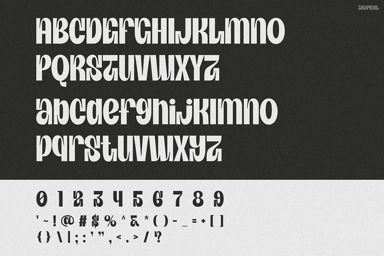 Preview of TROPICAL Font