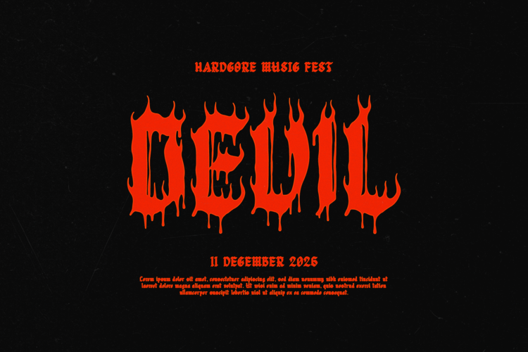 Preview of Madrock Font