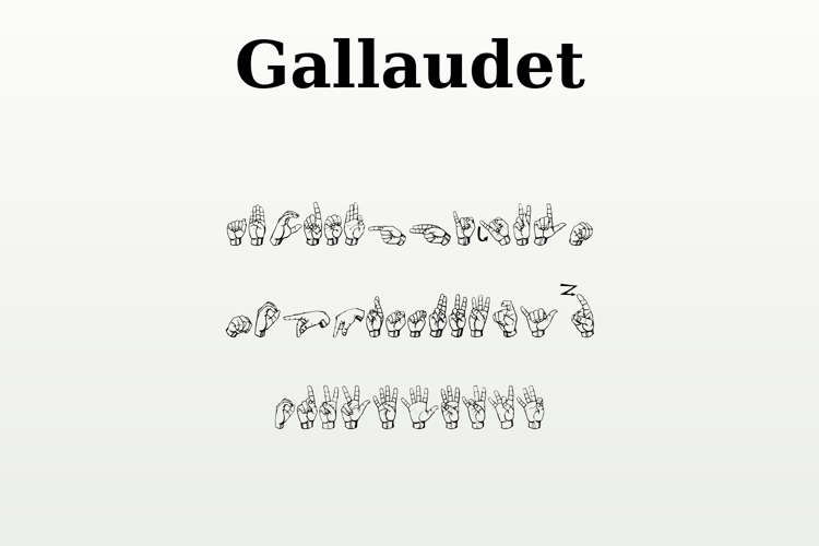 Preview of Gallaudet Font