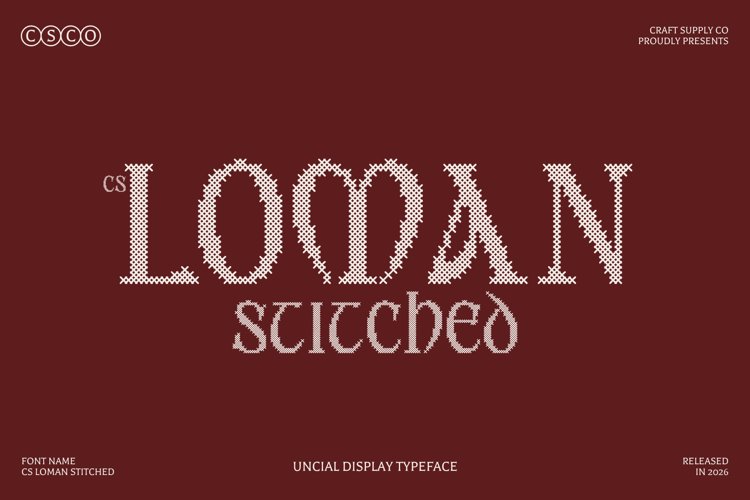 Preview of CS Loman Stitched Font