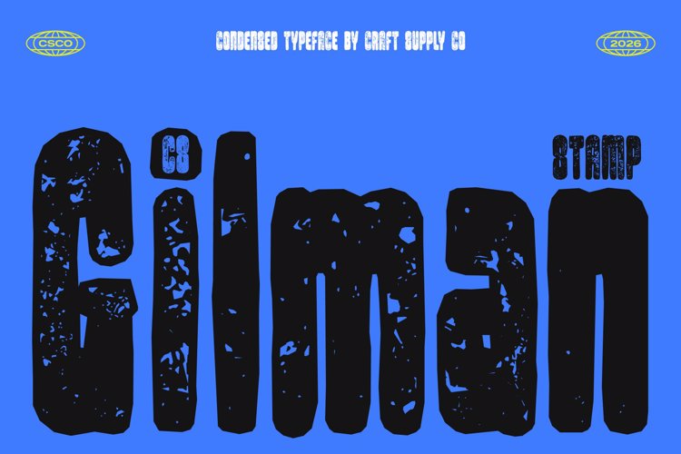 Preview of CS Gilman Stamp Font