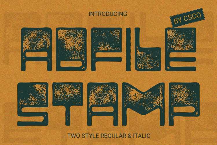 Adfile Stamp Font