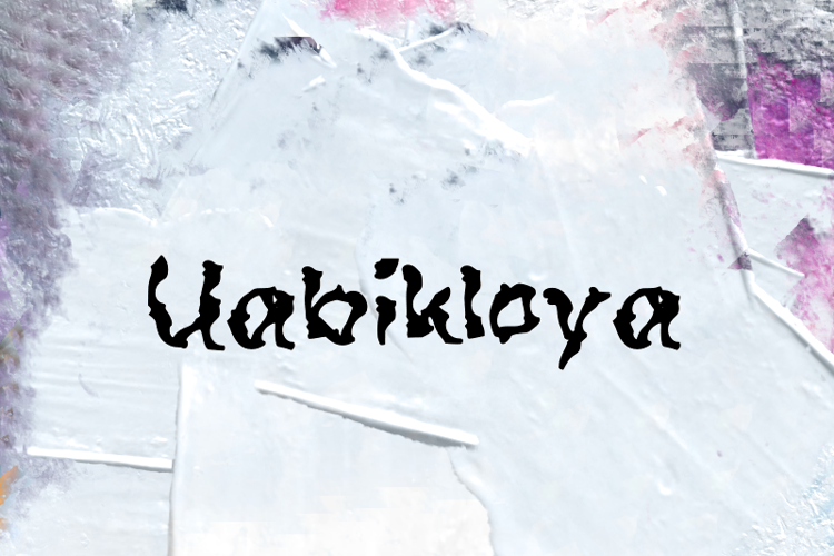 Preview of u Uabikloya Font