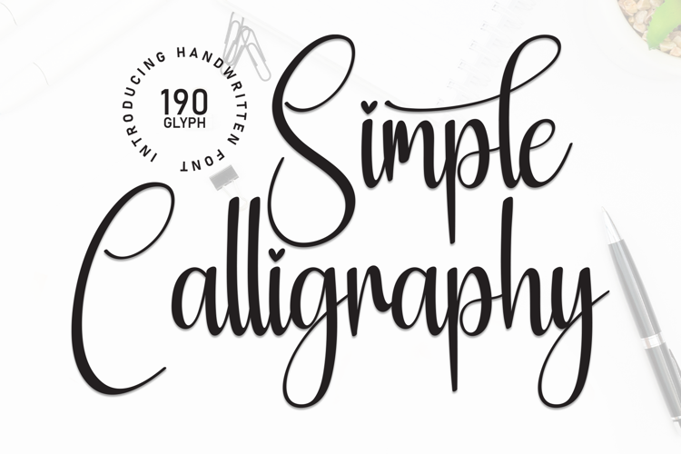 Preview of Simple Calligraphy Font