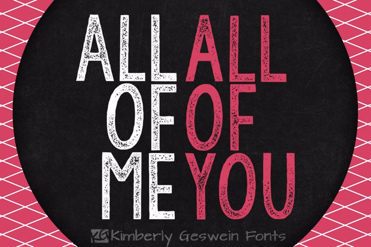 KG All of Me Font