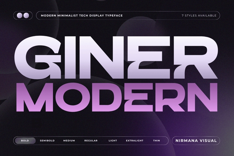 Preview of Giner Font