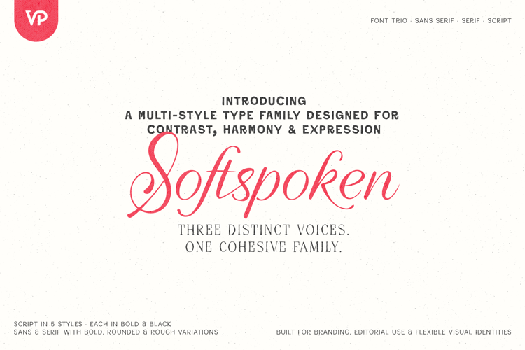 Preview of Softspoken Serif Font