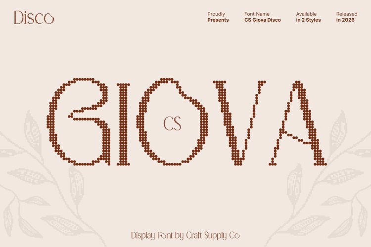 Preview of CS Giova Disco Font