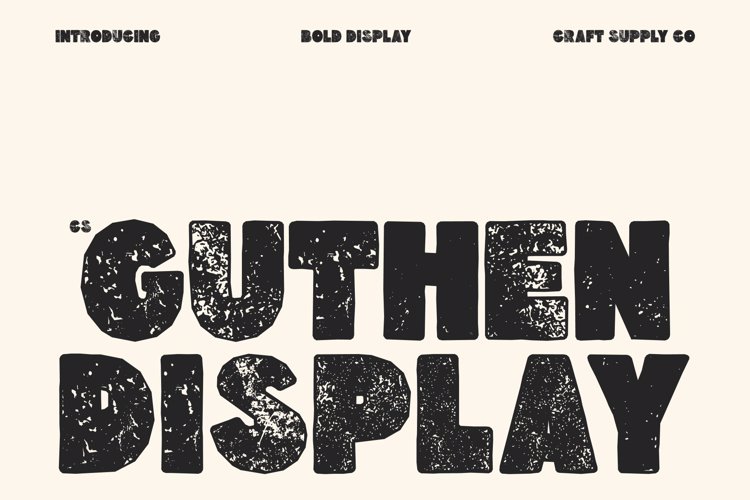 Preview of CS Guthen Stamp Font