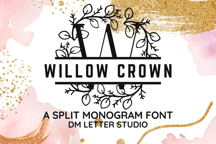 Preview of Willow Crown Split Monogram Font