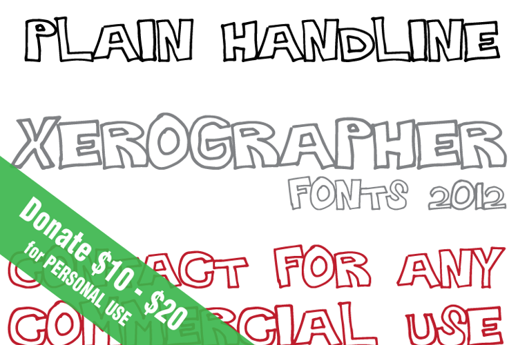 Plain Handline Font