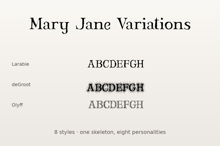 Preview of Mary Jane Variations Font