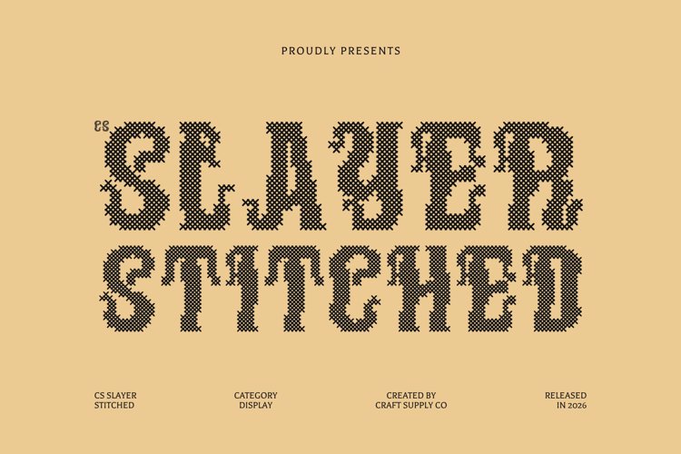 Preview of CS Slayer Stitched Font