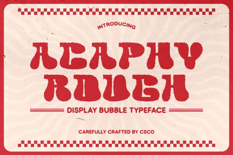 Preview of Acaphy Rough Font