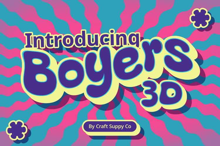 Boyers 3D Font