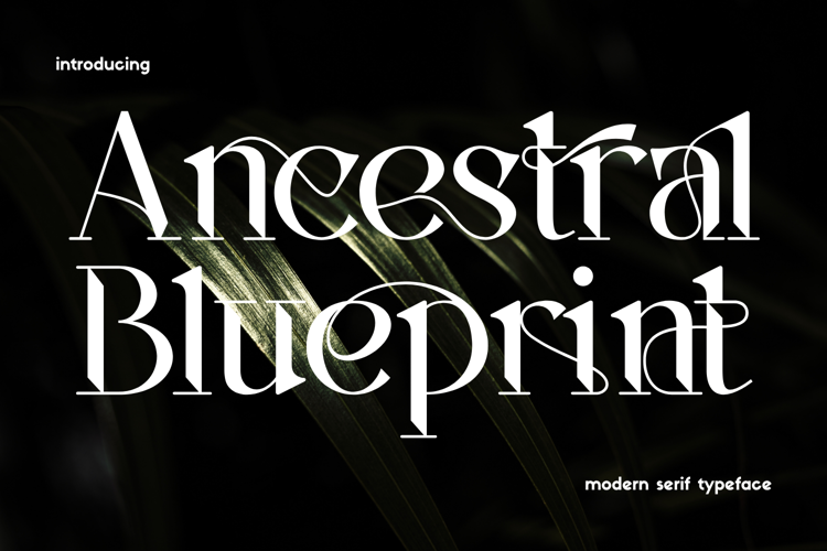 Preview of Ancestral Blueprint Font