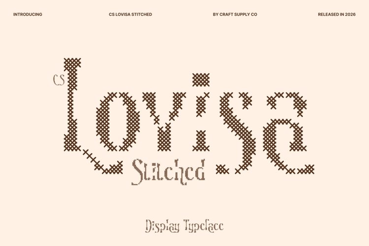 Preview of CS Lovisa Stitched Font