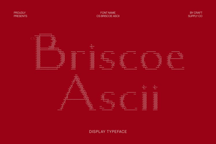 Preview of CS Briscoe Ascii Font