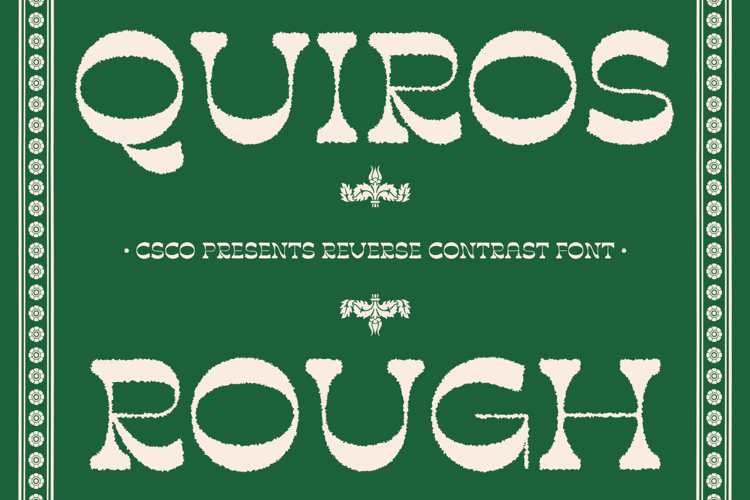 Preview of Quiros Rough Font