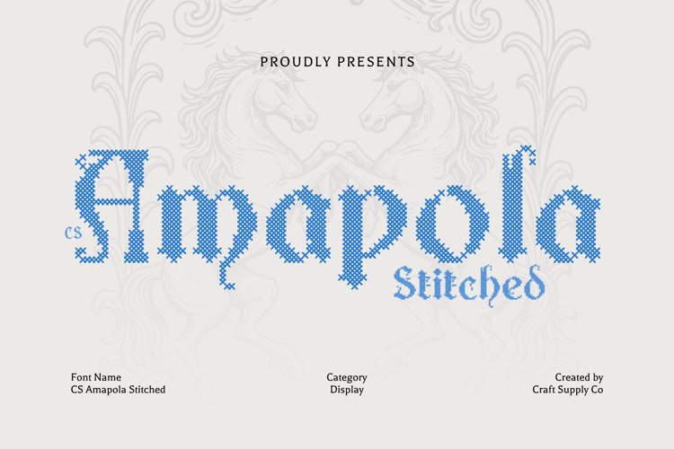 Preview of CS Amapola Stitched Font