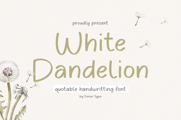 White Dandelion Font