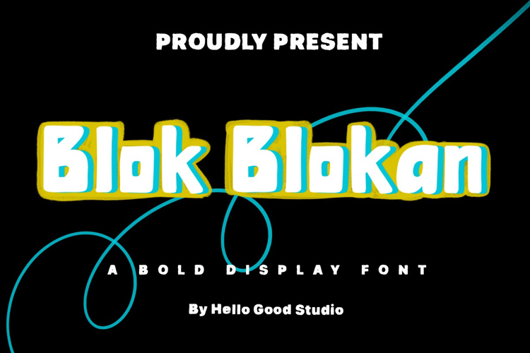 Preview of Blok Blokan Font