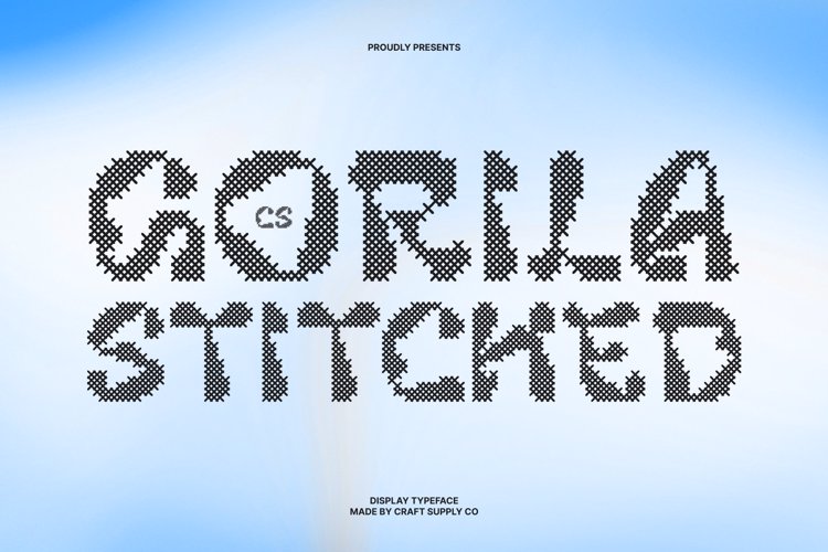 Preview of CS Gorila Stitched Font