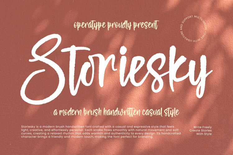 Preview of Storiesky Font