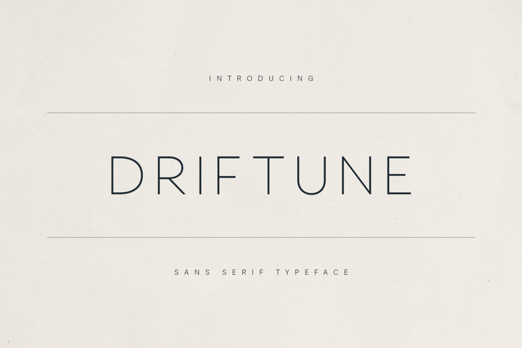 Preview of Driftune Font