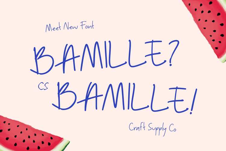Preview of CS Bamille Font