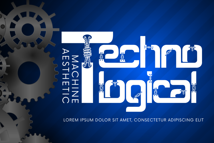 Preview of Machine Aesthetic Font