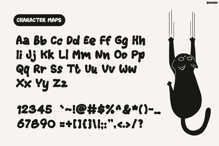 Preview of Bermain Font