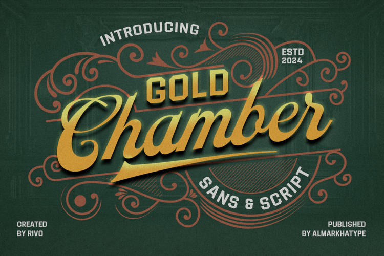 Preview of Gold Chamber Sans Font